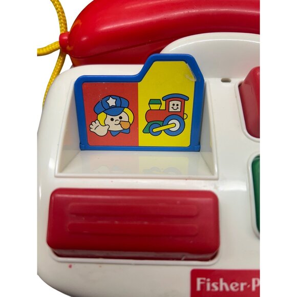 Vintage Fisher-Price Rattle Phone Activity Toy Phone For Toddlers TESTED - Picture 2 of 6